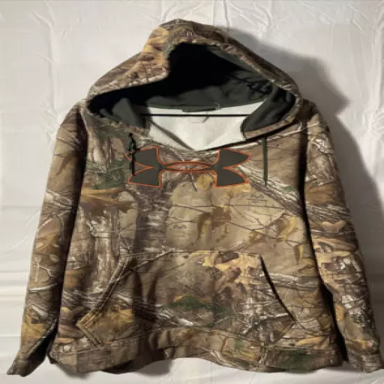 Under Armour Mens Sweatshirt Loose Fit Hooded Realtree Xtra 2XL XXL Hunting Deer