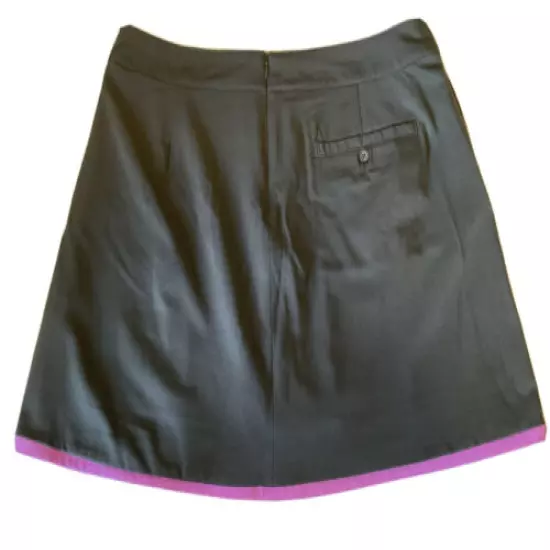 LADY HAGEN GOLF SKORT,FRONT & BACK POCKETS,ZIP CLOSURE,SZ.10,COLOR BLACK/PURPLE