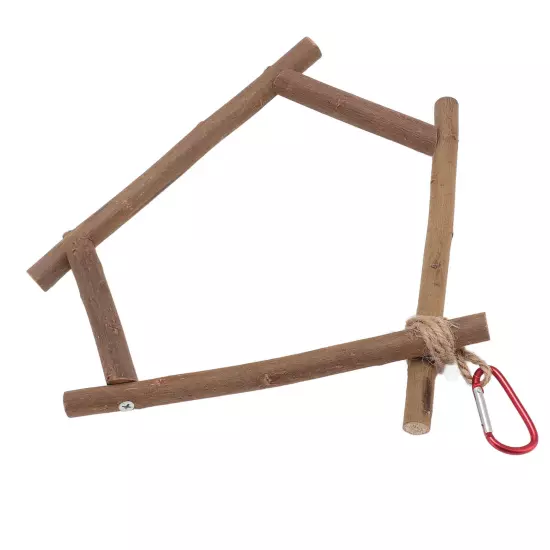 Bird Swing Perch Wooden Standing Climbing Toy Cage Perch For Budgie Cocka