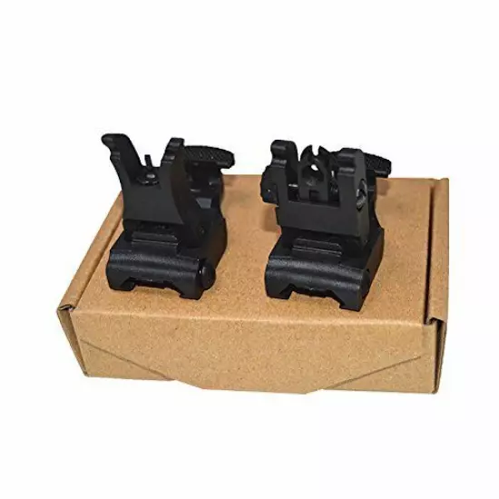 Low Profile Front and Rear Flip-Up Sight for Flat Top Rifles - 2 1/4"