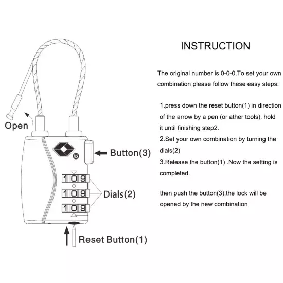 2-5Pack TSA Approved Luggage Locks Padlock for Travel Bag, Suit Case, Lockers