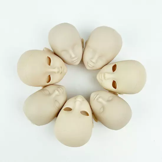 7pcs/lot Soft Plastic Practice Makeup DIY Doll Head For 11.5" Doll Heads 1/6 Toy