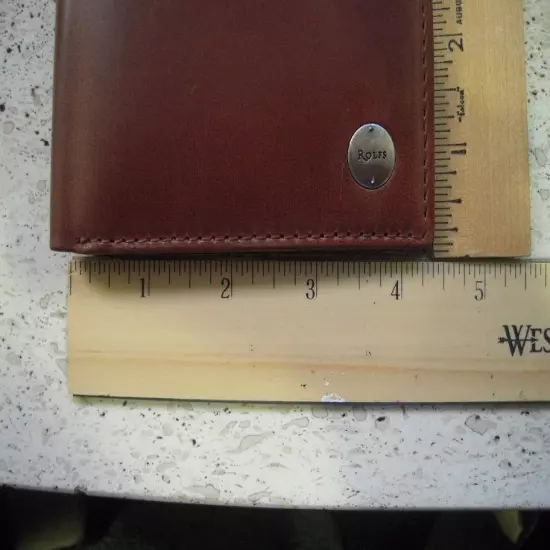 BROWN ROLFS Men's wallet 21 credit card slots Genuine Premium Leather ATTACHE NW