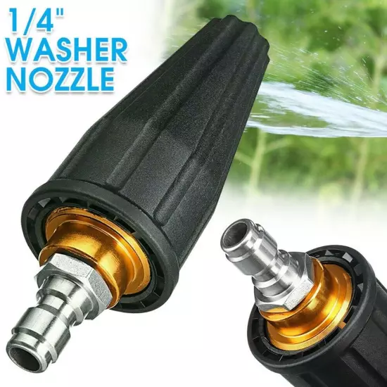 3600PSI High Pressure Washer Release Jet Wash Quick Rotating Turbo Nozzle Tip