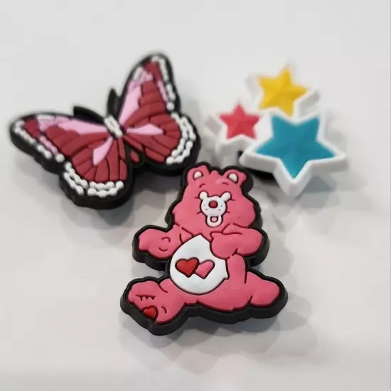 Shoe Charms Care Bear/ Butterfly/Stars Set of 3