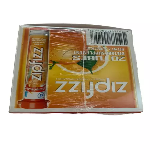 Zipfizz Orange Energy Drink Mix, Box Of 20, Hydration with B12 and Multi Vitamin