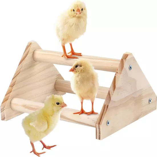 Chicken Perch Strong Pine Wooden Chick Jungle Gym Roosting Bar, Chick Perch Toys