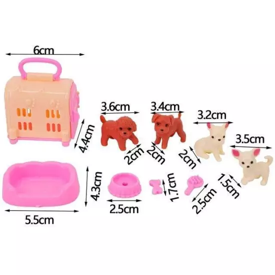 Barbies Doll House Furniture Bed Table Chair Plastic Cleaning Tools for 11.8inch