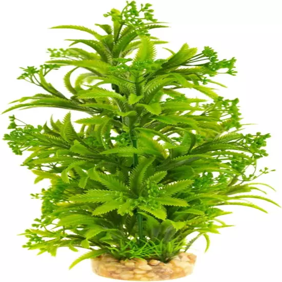 Aquarium Decor Fish Tank Decoration Ornament Artificial Plastic Plant Green, 11.