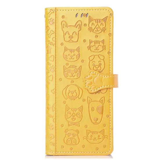 For samsung galaxy z fold 3/4/5/6 Cute PU Leather Flip Phone Case Kickstand NEW