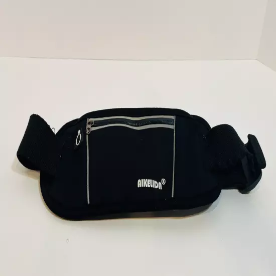 Aikelida Travel Wallet, Money Belt, Passport Holder, Fanny Pack, Running Black