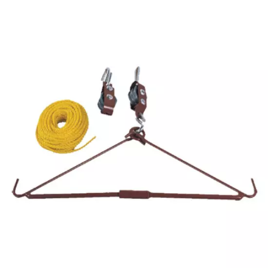 Gambrel and Pulley Hoist Deer, Elk, Game Up, Hoist Lift 440 LBS