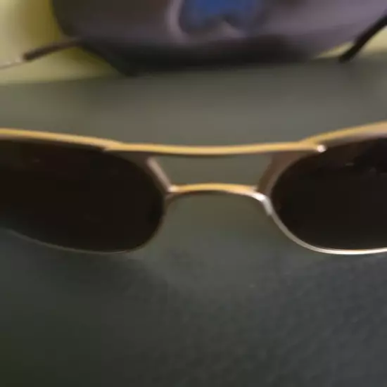 Maui Jim Bayfront MJ-205-16 Brushed Gold Sunglasses Made In Italy 