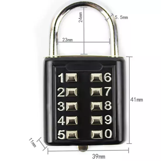 Padlock - Digits Combination Lock,Button Combination Security Padlock Digital...