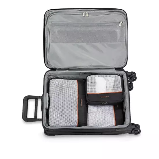 Briggs & Riley 3 Pack Zippered Packing Cubes/Luggage Organizers Large, Black 