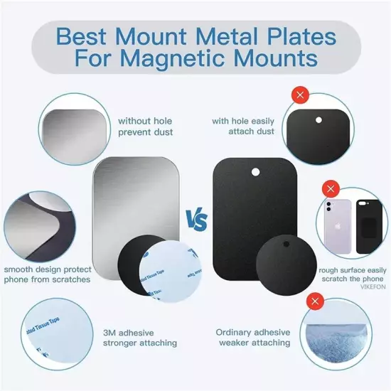 Metal Plate Disk for Magnetic Car Phone Holder Thin Iron Sheet Sticker Disk for 