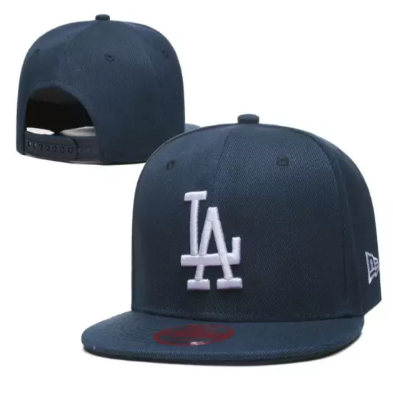 LA Baseball Cap Los Angeles Flat Brim Sanpbacks Made From Premium Quality Cotton