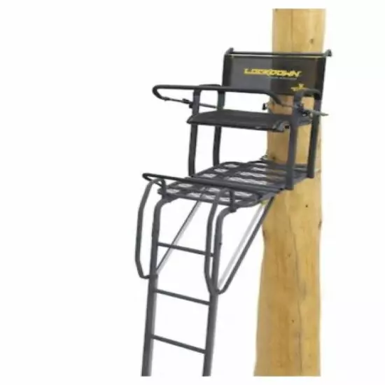 LD201 Rivers Edge 17' Lockdown Wide 1 Adult Solo Buck Hunter Tree Ladder Stand