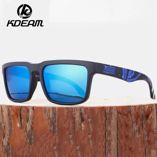 KDEAM Sport Polarized Square Sunglasses Men Women Driving Fishing Glasses New 