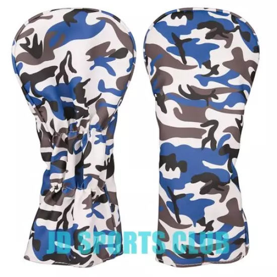 Blue Camouflage Golf Head Cover For Driver Fairway Wood Hybrid Club 135 UT Cover