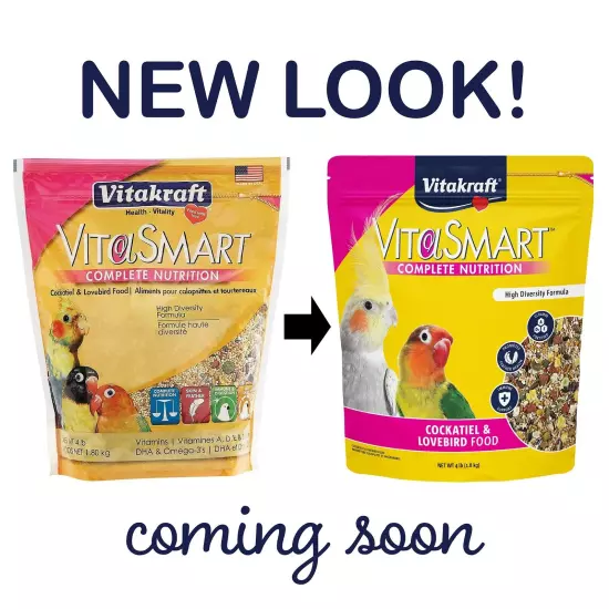 Vita Smart Gourmet Cockatiel and Lovebird Food - Vitamin-Fortified - Daily Pe...