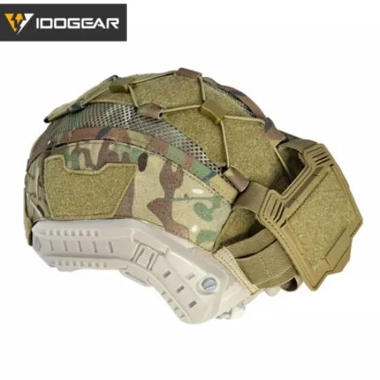 IDOGEAR Tactical Helmet Cover For Maritime Helmet with NVG Battery Pouch Hunting