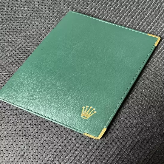 Rolex Passport Case H14.5xW10.7x7.5cm Green Ref.0068.08.34 1990s Unused