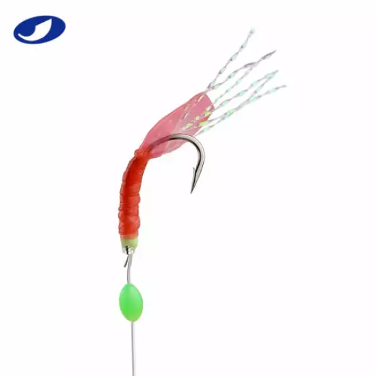 OCEAN CAT 3-100 Packs 6 Hook/Set Sabik Red Skin Rubber Silk String Fishing Lure