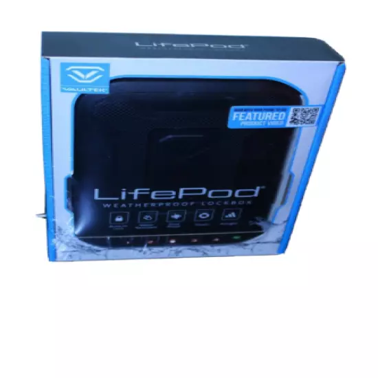 Vaultek LifePod Weatherproof Lockbox Black XLP10-BK TSA Compliant Handgun Safe 