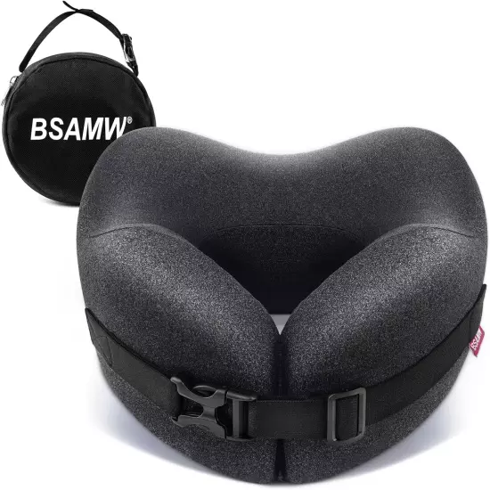 Travel Pillow Vac Compressed Memory Foam Neck Pillow Airplane,Soft and Compatibl