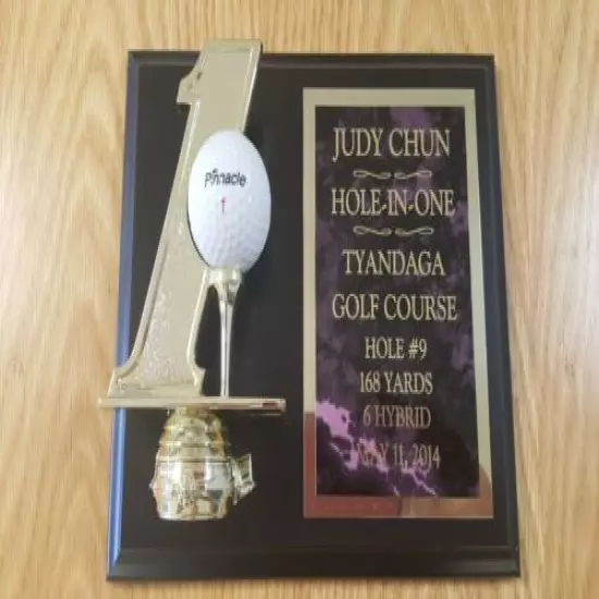 Hole in One Golf Plaque Custom Engraved SUPER FAST SHIP