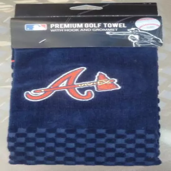 MLB Embroidered Tri-fold Golf Towel - Atlanta Braves