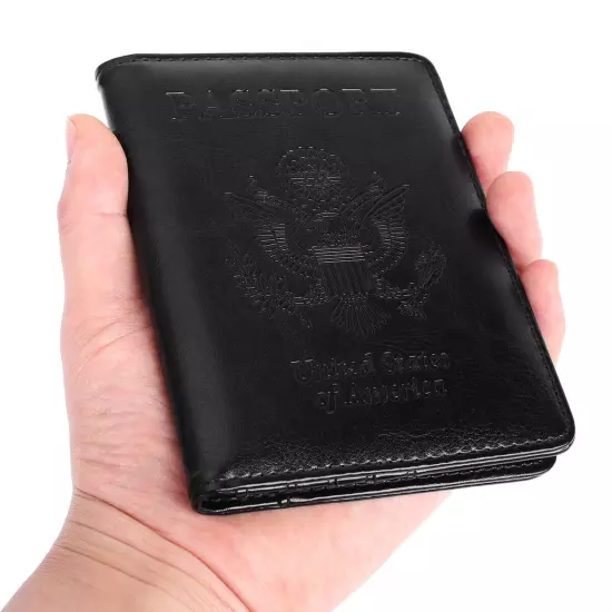 Slim Leather Travel Passport Wallet Holder RFID Blocking ID Card Case Cover US