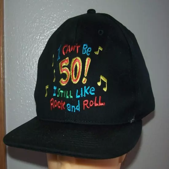 SHOEBOX ~I Can't Be 50! I Still Like Rock And Roll! Baseball Cap/Hat ~ NEW