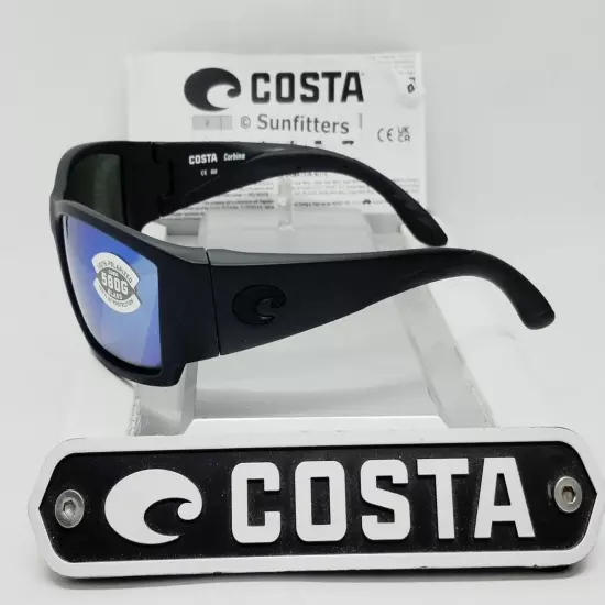 COSTA DEL MAR blackout/blue mirror CORBINA polarized 580G sunglasses NEW IN BOX!