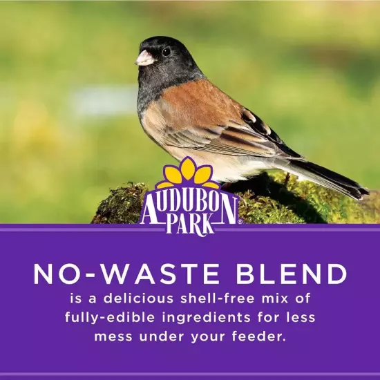 No Waste Blend Wild Bird Food, Premium Shell Free and No Mess Bird Seed for Outs