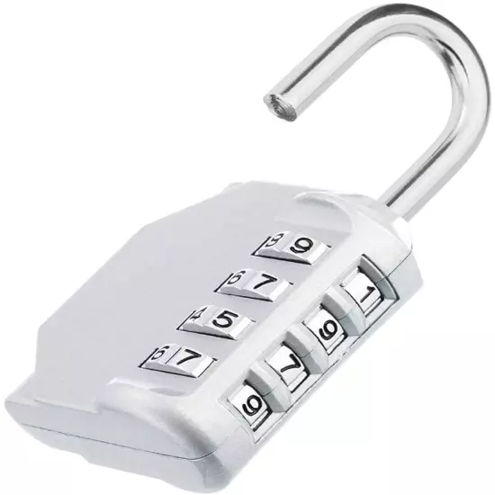 Combination Locker Lock, 4 Digit Outdoor Padlock for Gym, School, Gates, Doors, 