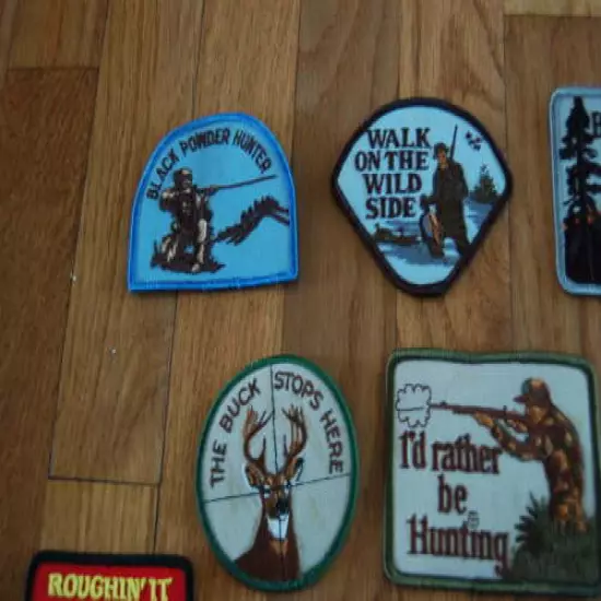 Group of 13 Voyager Hunting Related Emblems - Elk, Bear, Duck etc