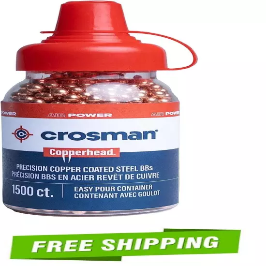 Crosman Copperhead 4.5mm Copper Coated BBs In EZ-Pour Bottle Air Guns