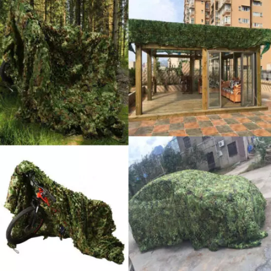 Woodland Camouflage Netting Military Camo Hunting Shooting Hide Cover Net