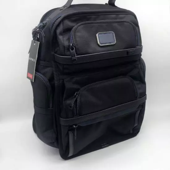 Tumi Alpha3 Brief Pack Blue Line Black