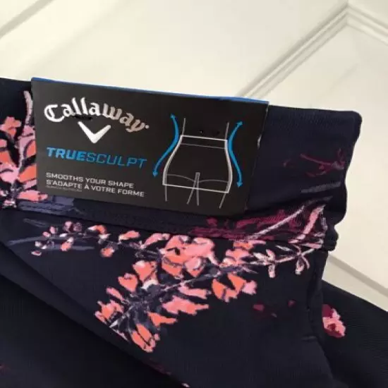 NWT Callaway Blue Floral TrueSculpt Slimming Golf Skort Size 16 XL