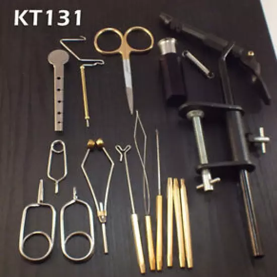 Fly Tying Tool Kit 16 piece w/ Super AA Vise - NEW- #KT131