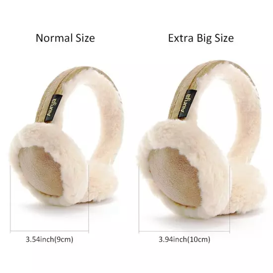 Ear Muffs - Classic Unisex Ear Warmer Winter Outdoor Extra Big Chestnut