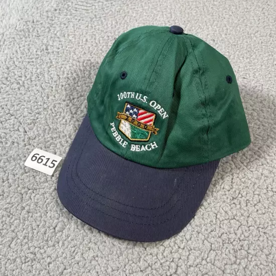 Vintage Golf Hat 100th US Open Pebble Beach 2000 USGA Member Green Blue