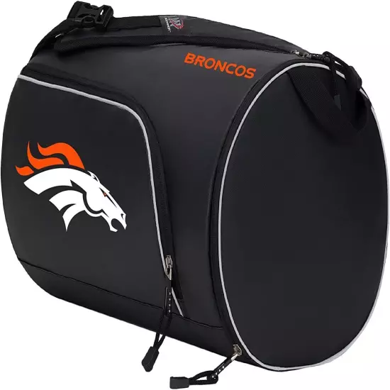 Officially Licensed NFL "Squadron" Duffel Bag, Black, 20" x 10.75" x 10.75"