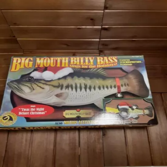 Vintage Big Mouth Billy Bass Christmas Holidays Singing Fish 1999