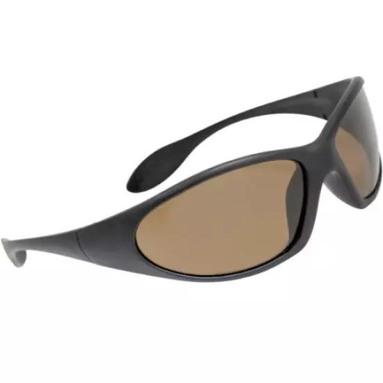 Snowbee Classic Sports Sunglasses - Matt Black Frame / Amber Lens - 18111-2