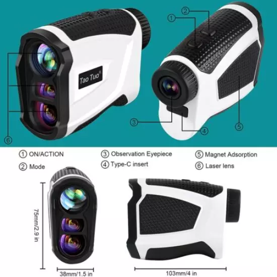 Golf Rangefinder Laser Range Finder with Slope for Golfing by Tao Tuo