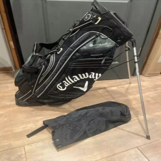 Callaway Hyper-Lite 4.5 Golf Stand Bag-Dual Strap 6-Way Black w/ Rain Cover